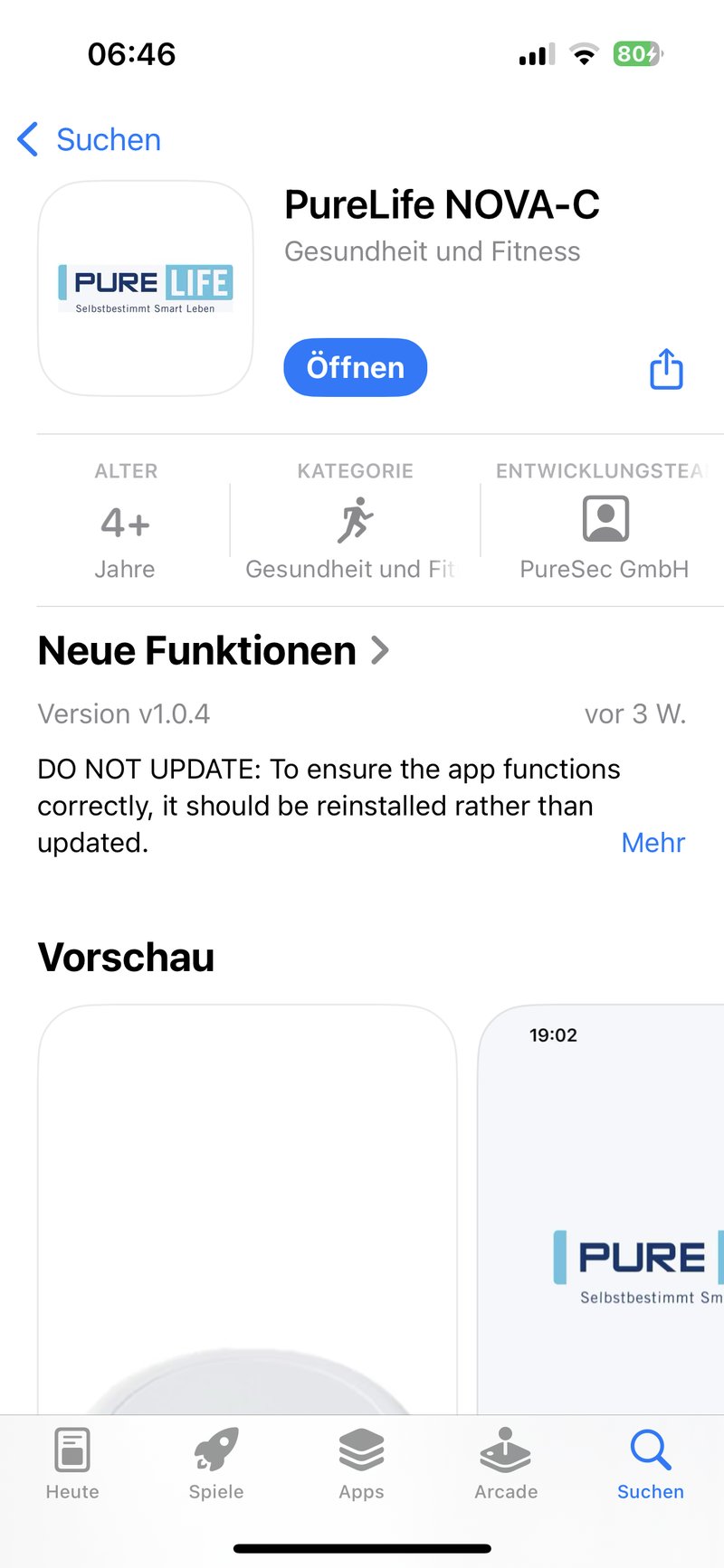 Beschreibung im App Store