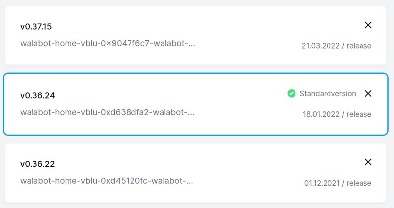 Ausschnitt des Admin-Interfaces für die Firmware-Konfiguration