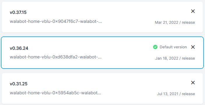 Excerpt of the admin interface for the firmware configuration