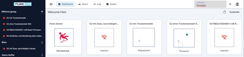 PureLife Cloud Dashboard