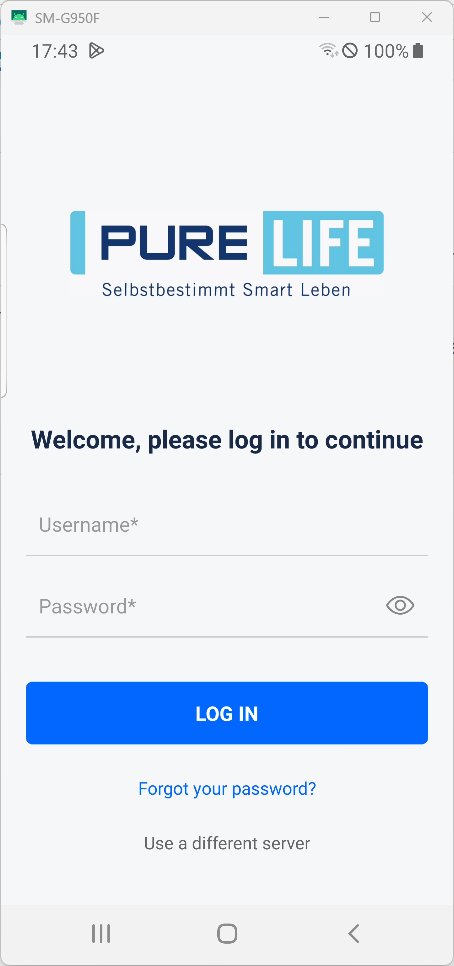 Register in the app