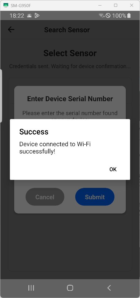 Sensor successfully connected