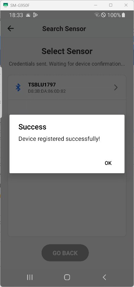 Sensor successfully registered