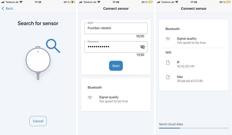 Process: Connect sensor