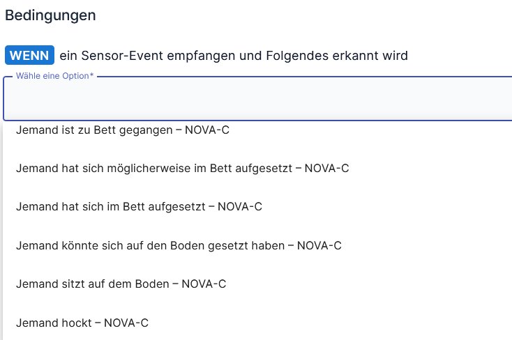 Zusätzliche Regeln für den NOVA-C Sensor