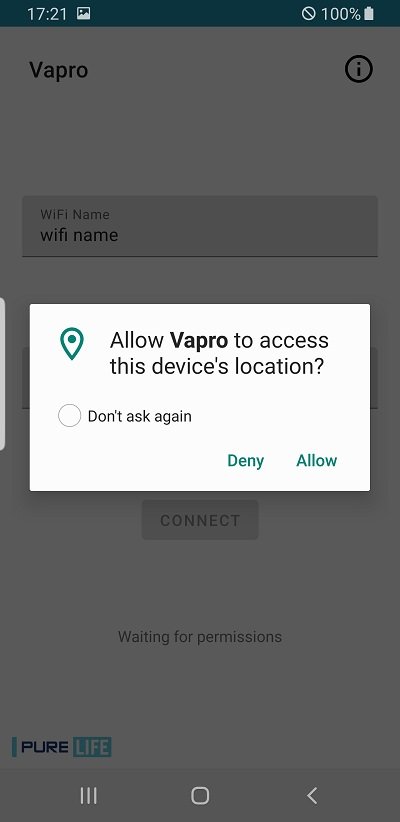 Necessary permission for device location